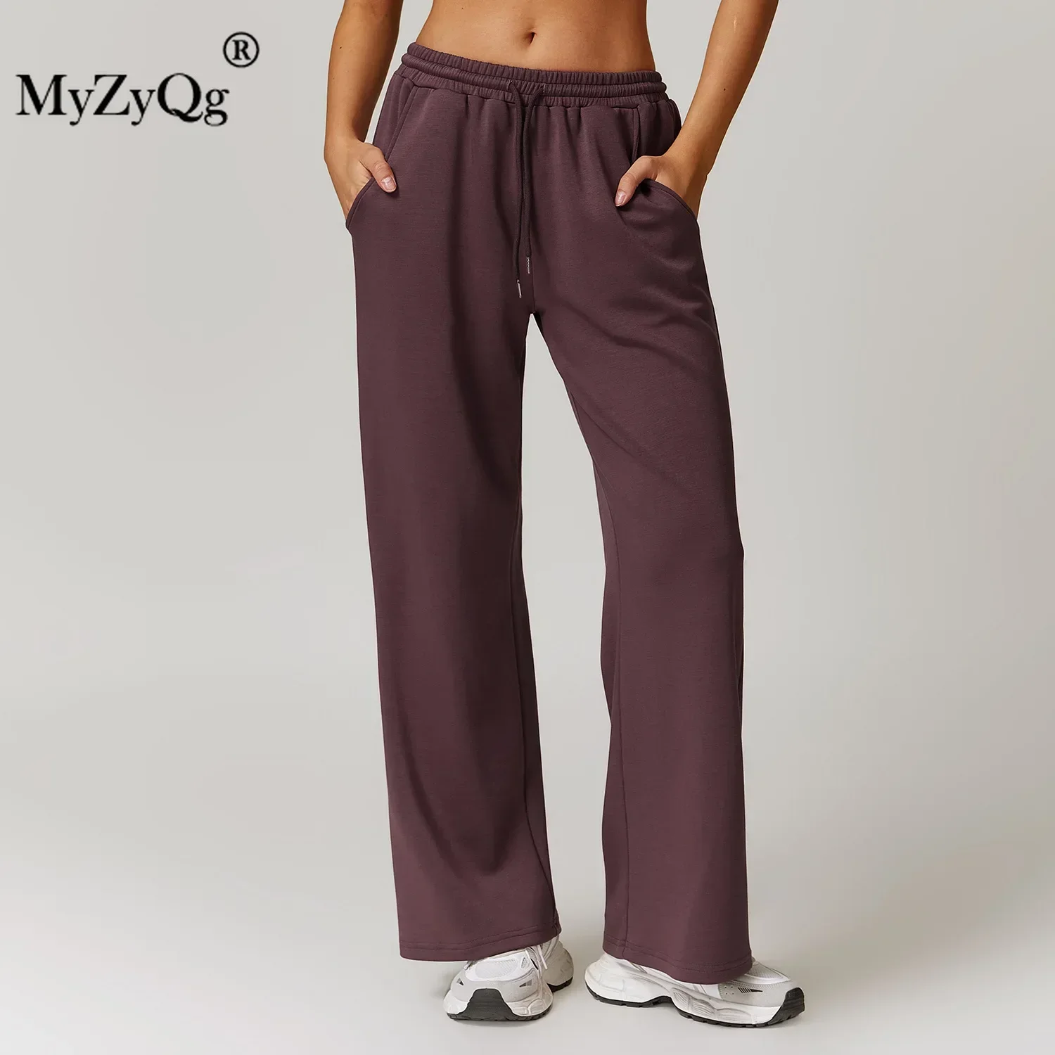 Spring Thin High Waist Draping Sweat Pants Loose Straight Casual Pants Outside Wear Versatile Sports Sweatpants Women Joggers