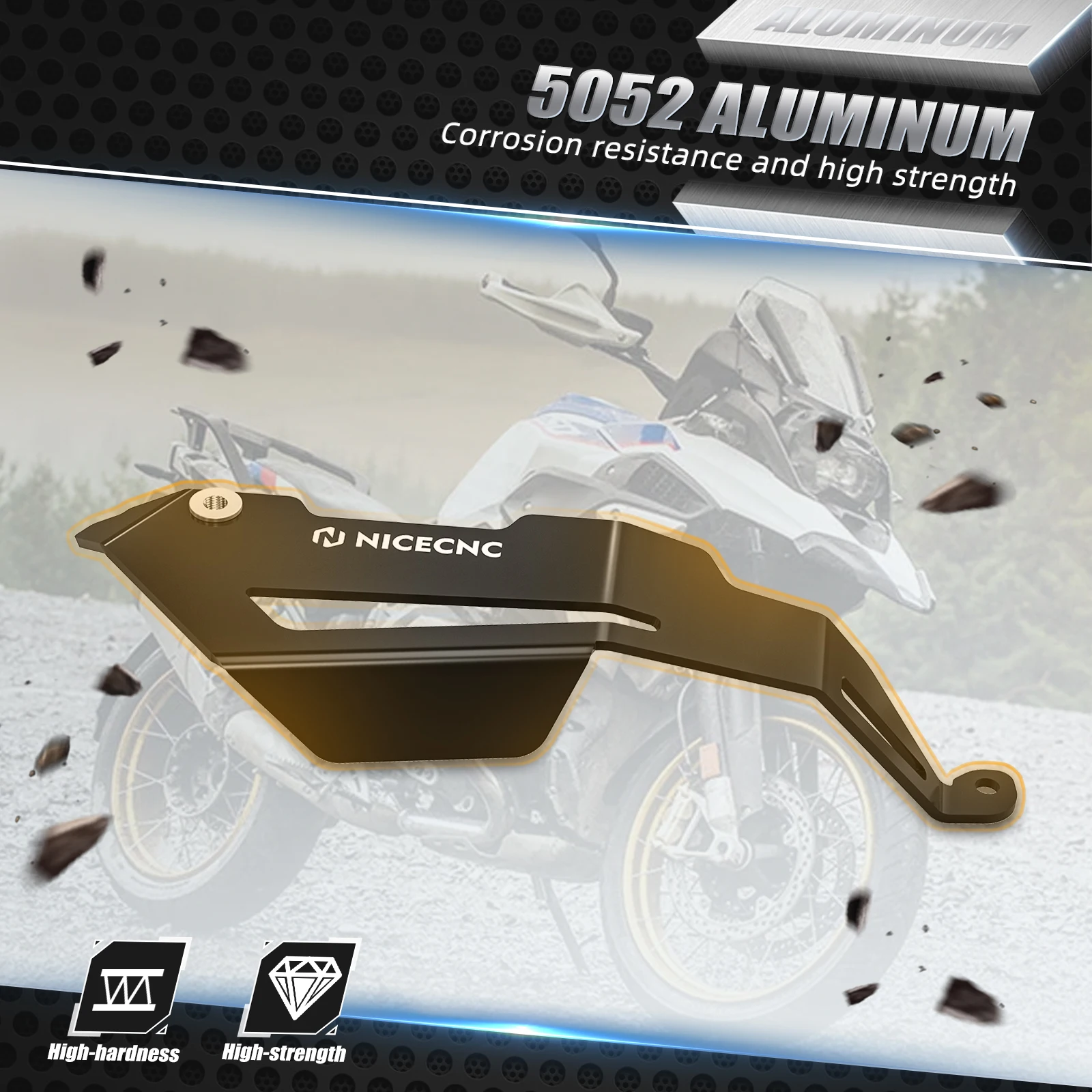 NICECNC Motorrad-Sauerstoffsensor-Schutzabdeckung Auspuffklappen-Schutz für BMW R1250GS /Adventure R1250 GSA 2019-2024 – Detail 19