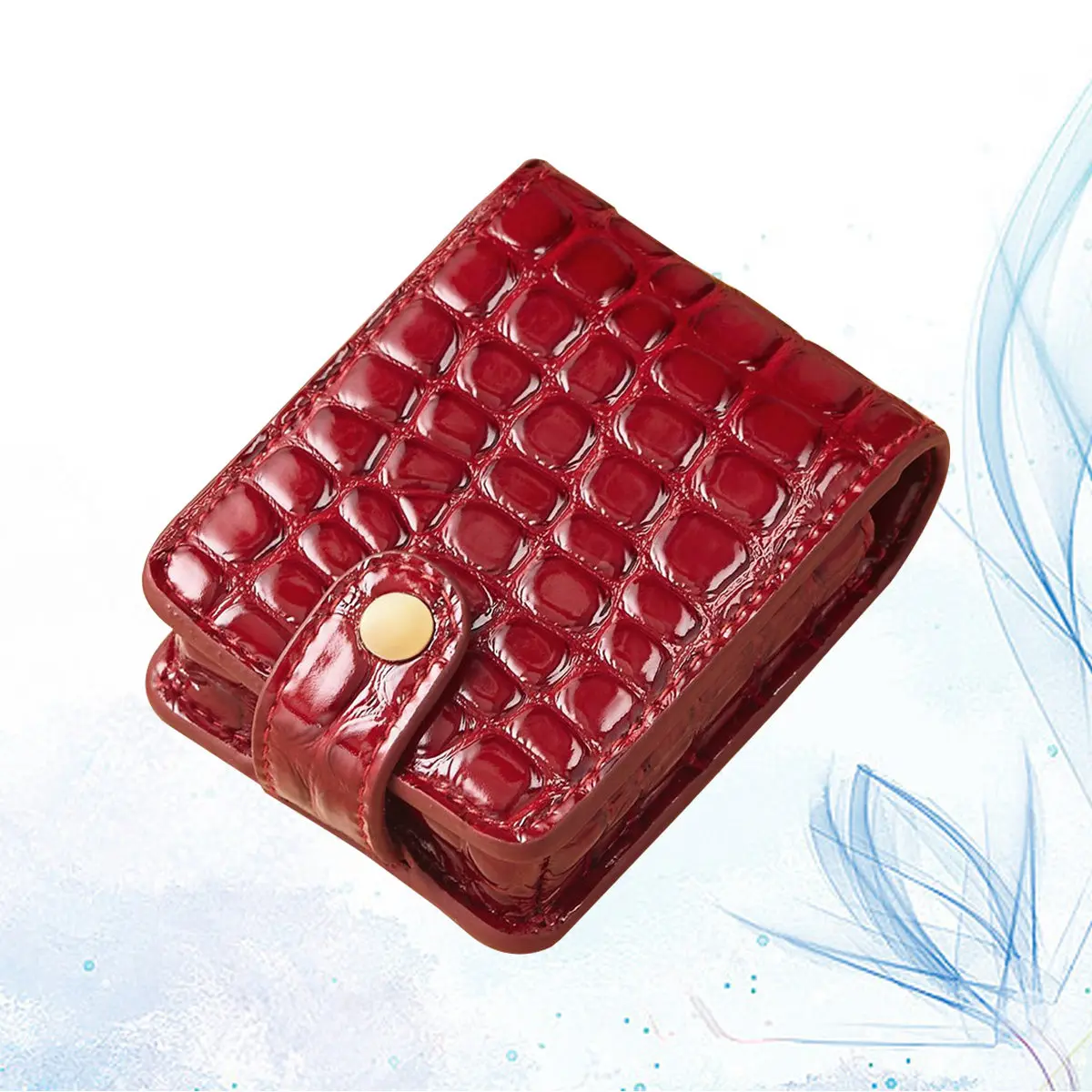 

Портативная сумка для помады из искусственной кожи с принтом под крокодила, компактный органайзер для путешествий, командировок, спортзала, ванной комнаты, красная, 1 шт.