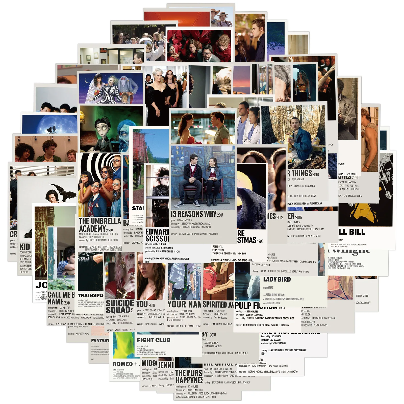 ملصقات نمط ملصقات الأفلام الكلاسيكية ، تصنعها بنفسك ، سكرابوكينغ ، هاتف ، أمتعة ، لوح تزلج ، ديكوري ، ملصقات مقاومة للماء ، 64: