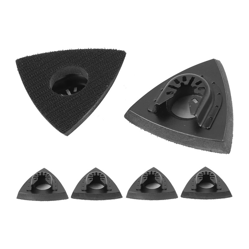 

6 Pcs 3-1/8 Inch Power Oscillating Tool Sanding Pads, 80Mm Triangle Sanding Pads Universal Quick-Release Multitool Pad