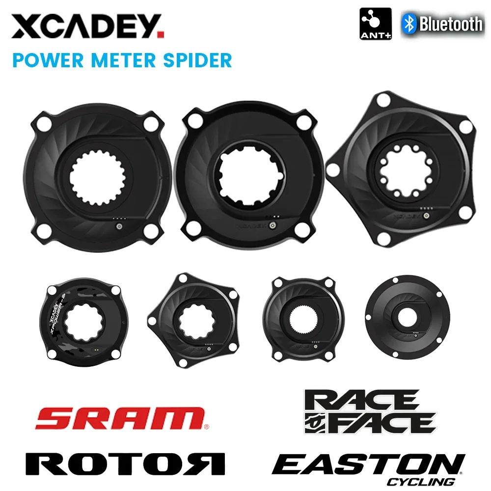 

XCADEY Spider PowerMeter for Road/MTB - Compatible Shimano SRAM ROTOR RaceFace - 104BCD 110BCD Bike Crankset Chainring