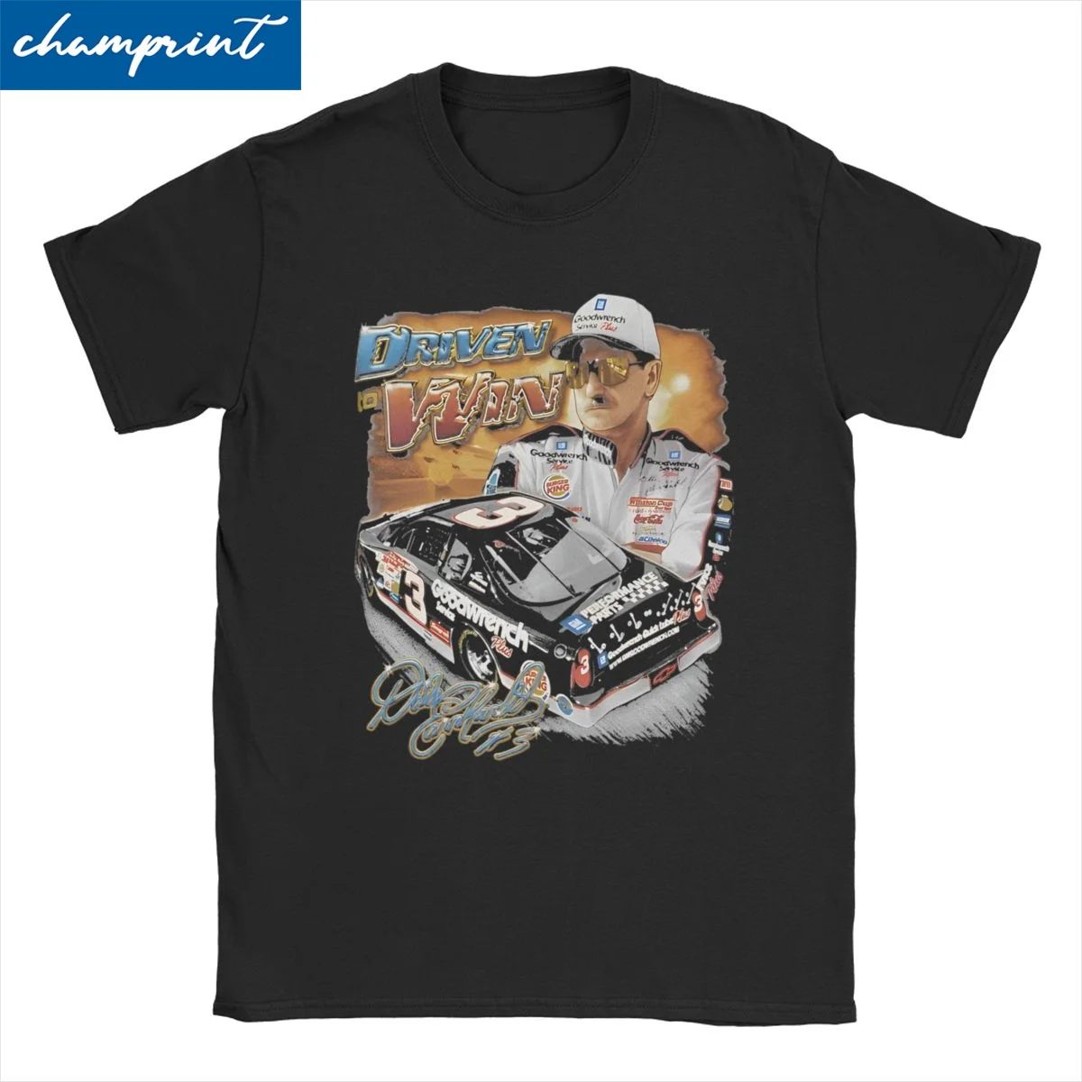 Men Women T-Shirts Dale Earnhardt #3 Drive To Win Cotton Tee Shirt Racing Driver Motorsports T Shirts Clothing 4XL 5XL 6XL