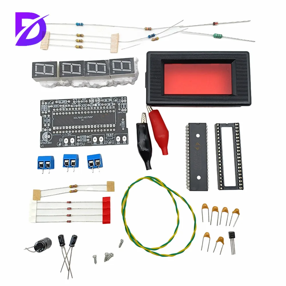 Low Resistance Tester Voltmeter Kit Voltage Meter Electronic Production Suite DIY Kit for Student Electronic Exercise