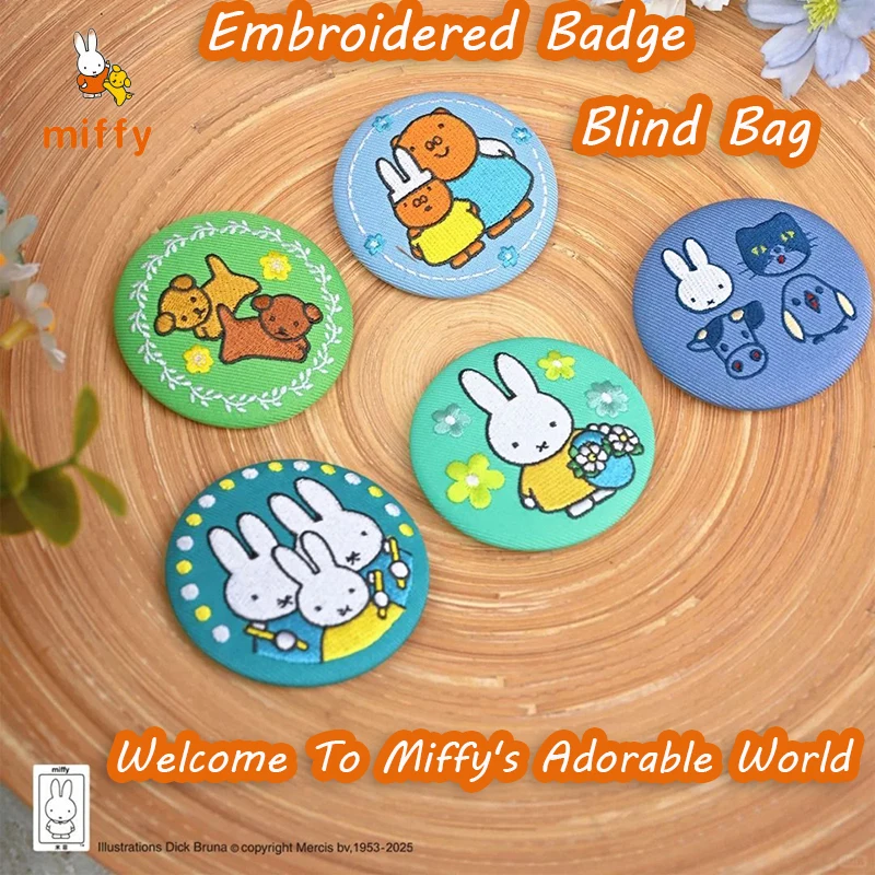 

Kawaii Miffy вышитая брошь мультфильм несколько стилей значок высокое качество дофамин аниме аксессуары девушка идеальный подарок на день рождения