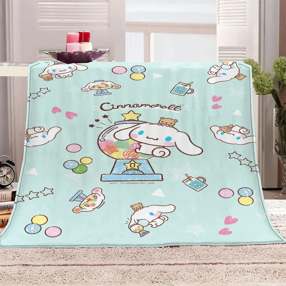 Summer Blanket King Size Cinnamorol Sofa Blankets Characters Cobija Fluffy Soft Blankets for Adults Home and Decoration Throw &