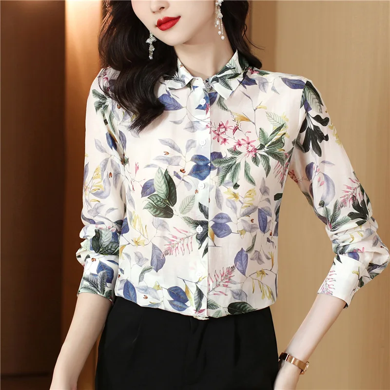 Neue Frühjahr Frauen Bluse büro damen floral shirts Mode gedruckt tops blusa mujer