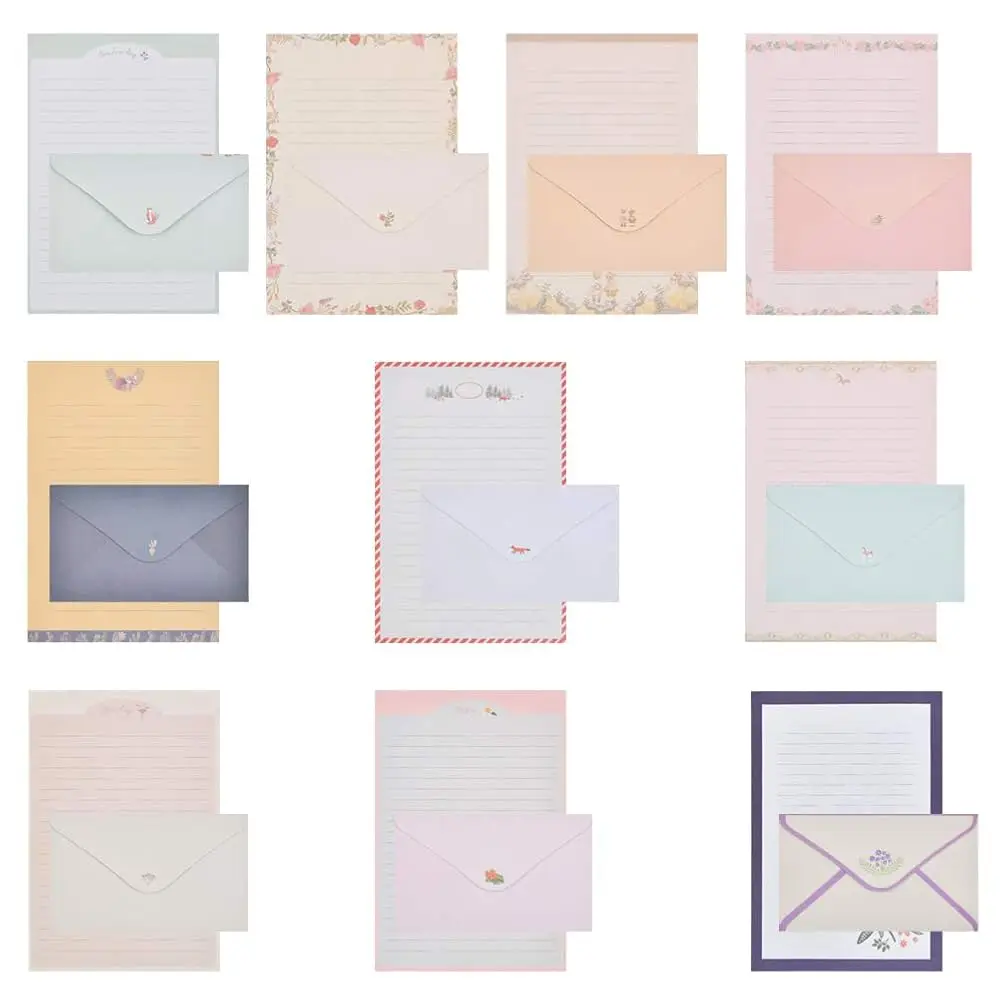 

Stationery Letter Paper and Envelopes Set, 60 Sheets Cute Letter Writing Paper & 30 Lovely Envelopes, 10 Different Flora and