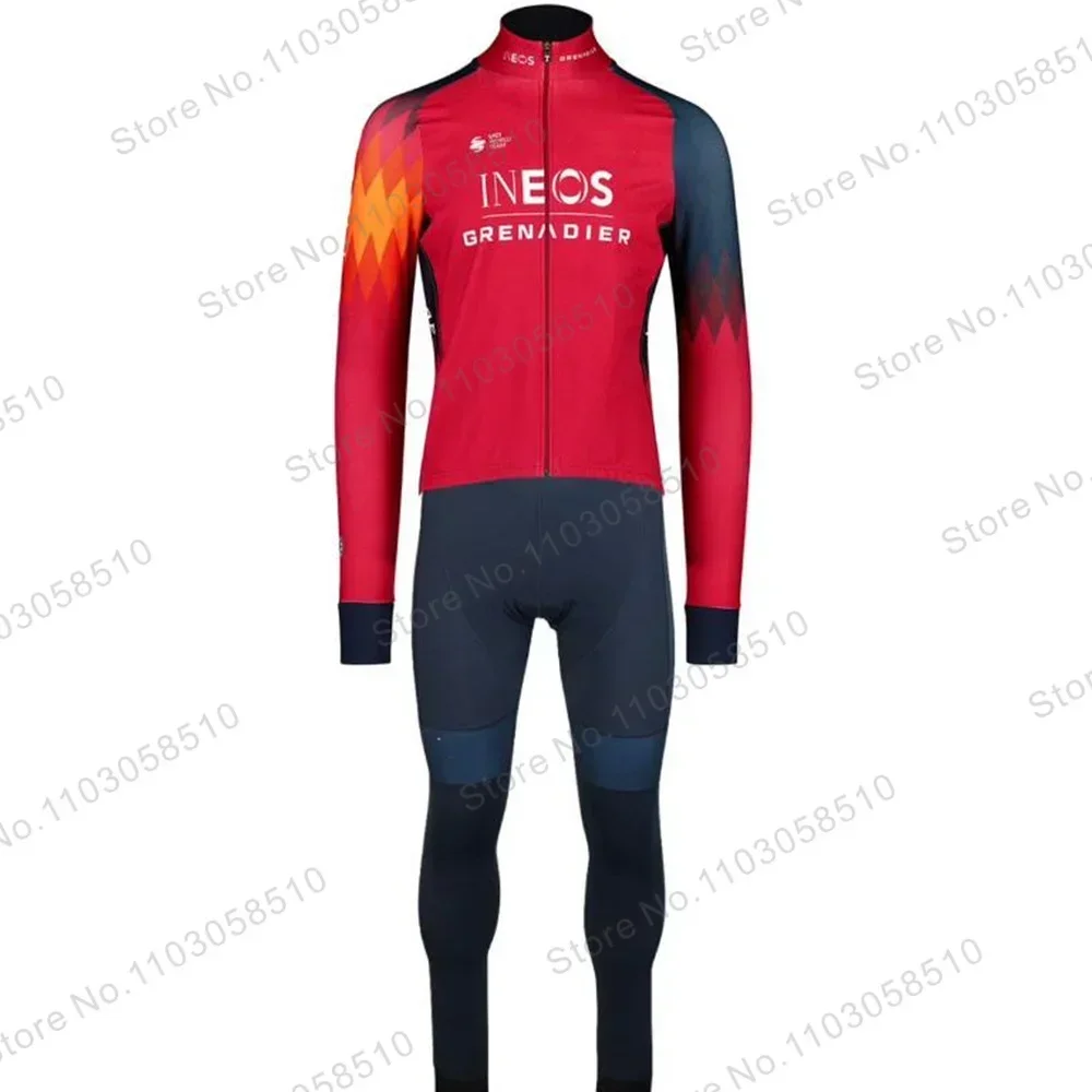 2022 Bicicleta Team Cycling Jersey Set Autumn Long Sleeve Ropa Ciclismo Men Bicycle Clothing Suit MTB Jersey Road Bike Maillot