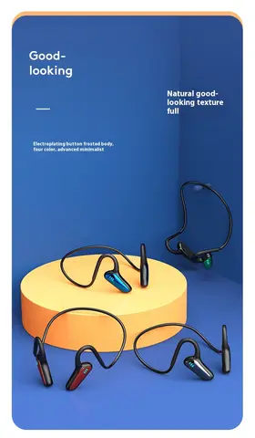 Wireless Bluetooth Headphones Neckband Headphones with Mic Bone Conduction Headphones Sports Headphones