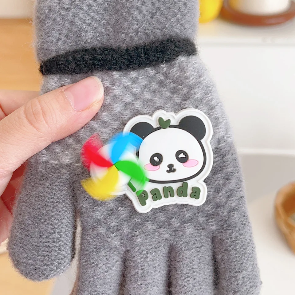 قفازات كرتونية شتوية دافئة للأطفال - قفازات مبطنة بالصوف مطبوعة بشخصيات ممتعة ومضادة للانزلاق للأطفال الصغار في الهواء الطلق والتنقل المدرسي #6