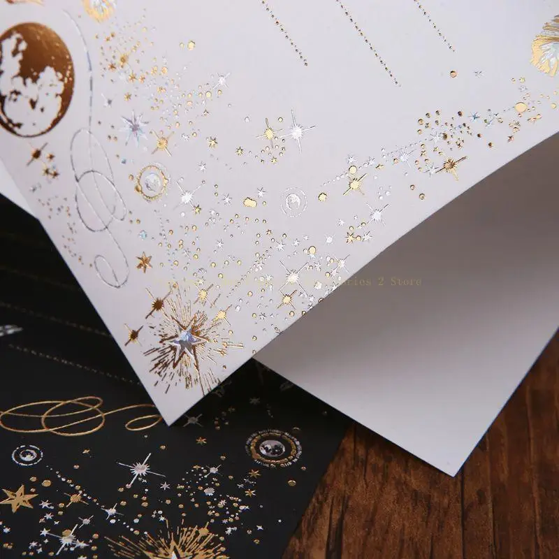 8 Sheets High-end Vintage Bronzing Blessing Letter Paper Pad Writing Off