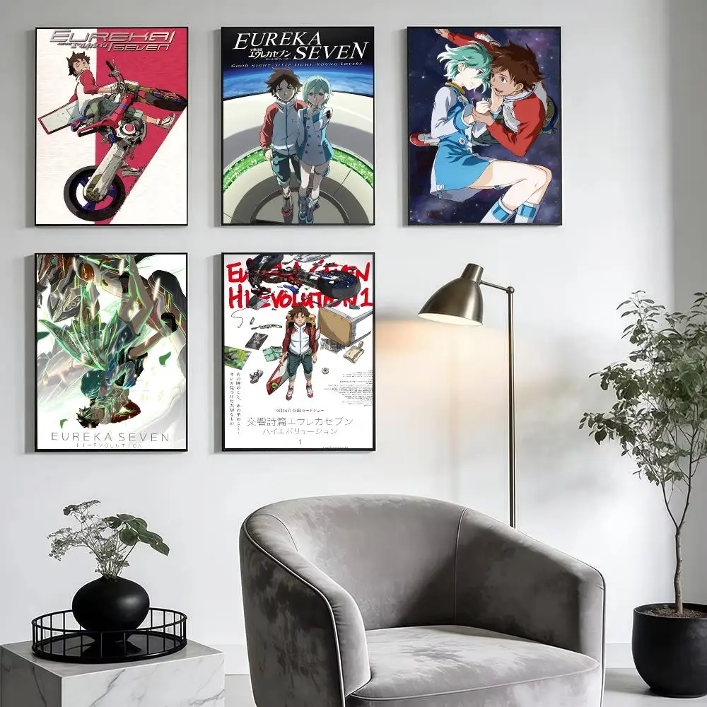 Anime E-Eureka Seven Poster Modern Minimalist Wall Art Prints for Home Decor Interior Bedroom Living Room