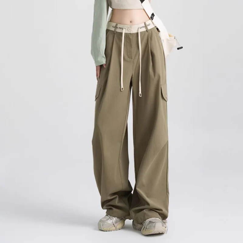 Cargo Pants Women Korean Fashion Women Clothing Quick Drying Casual Trousers Woman New Spring Autumn High Waist Streetwear Women