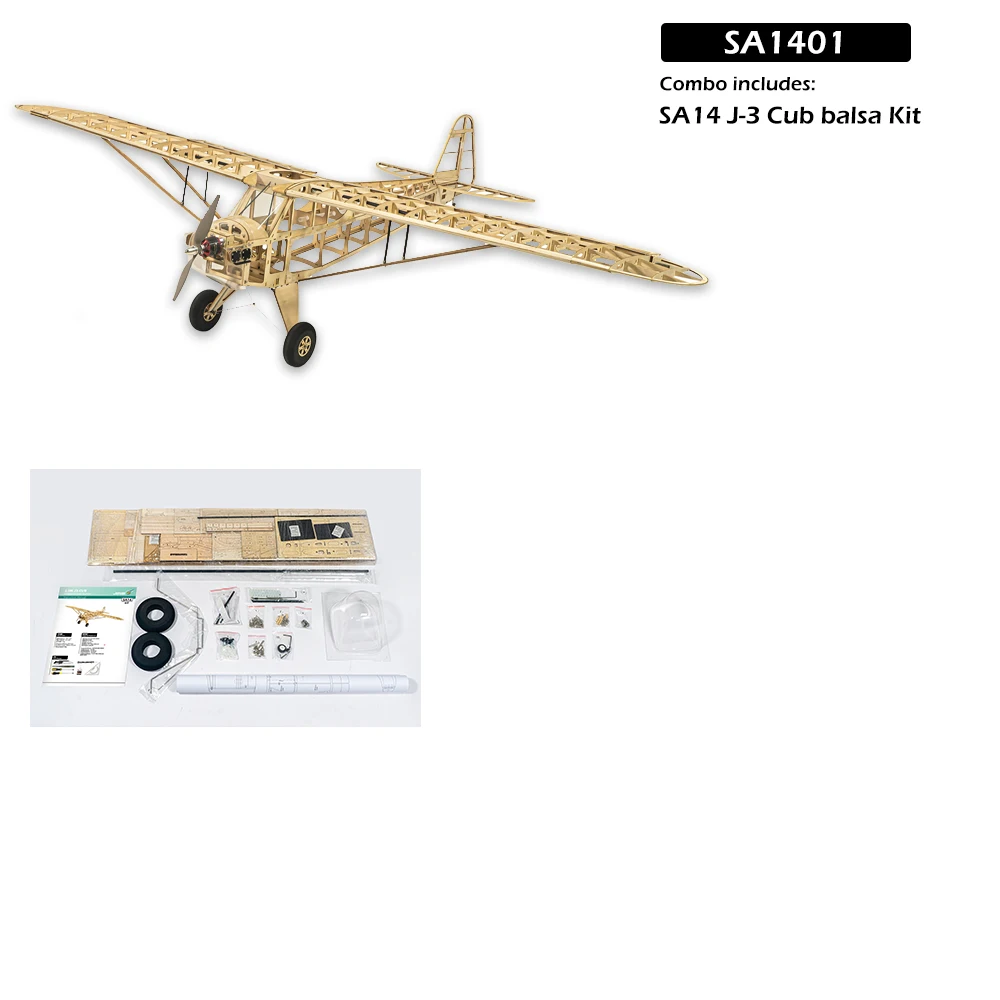 DW Hobby SA14 J3 Cub 2M Balsa-Bausatz – 79 Zoll klassisches lasergeschnittenes RC-Flugzeug aus Holz – Detail 25