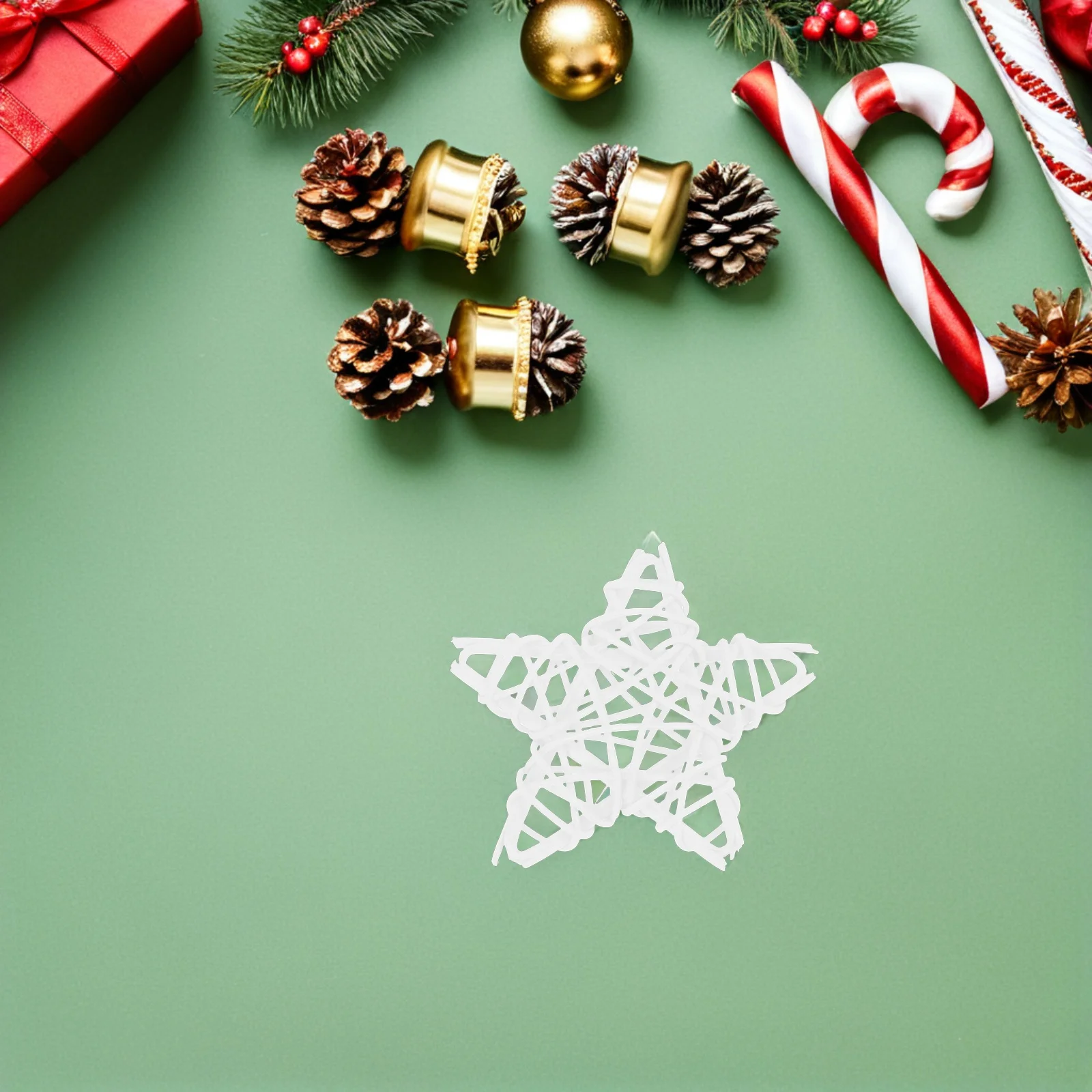 

30pcs Rattan Woven Five-Pointed Star Decor 6Cm Natural Wicker Stars For Independence Day Memorial Veterans Home Wedding Party