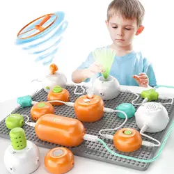 Kids Circuit Blocks Science set Toy Electronic Circuit Educational Toys For Children Physical Education Learning Montessori Toy