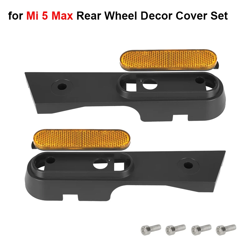 

1 Set Rear Wheel Trim Cover with Reflector Bar for Mi 5 Max Scooter Rear Left Right Decoration Protect Shell Replacement Part