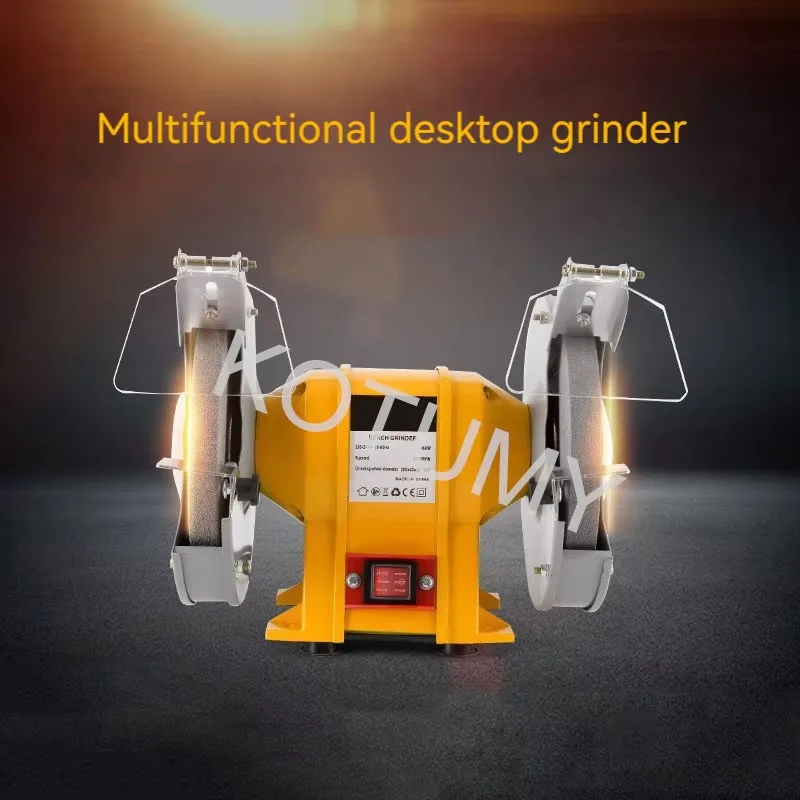 Household Mini Bench Grinder DIY Polishing Tools Micro Desktop Polishing Lathe 8 Inch Electric Grinding Wheel Machine 220V