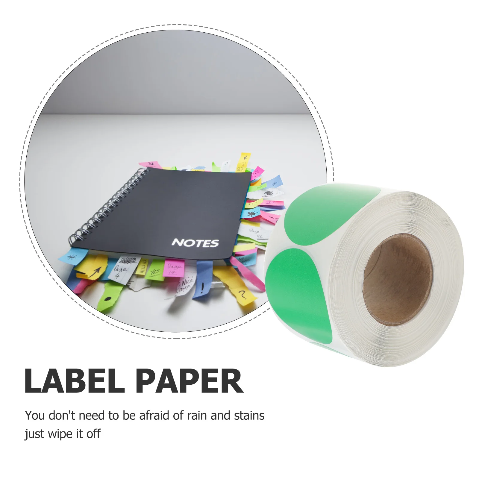 

1-рулонная пустая термоэтикетка, круглая самоклеящаяся бумага для адрес доставки, наклейка для экспресс-офиса, термоэтикетка