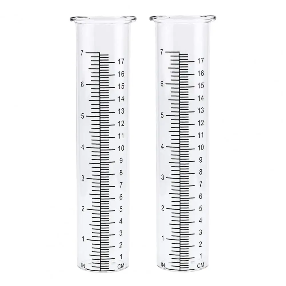 Standard Inch Increments Rain Gauge Durable 8.3 Inch Plastic Rain Gauge Replacement Tube for Outdoor Garden Yard Freeze Proof