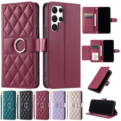 Wallet Card Slots Case For Samsung Galaxy S24 Ultra Case Funda for Samsung S 24 Ultra S24 FE s24 Plus Small Fragrant Flip Cover