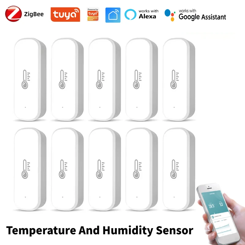 Tuya ZigBee Temperature Sensor And Humidity Sensor Home Automation Kit Smart Home Control Support Smart Life Alexa Google Home