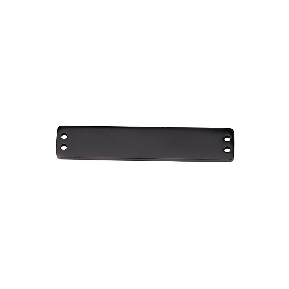 MaiLun 10 Stück 9 x 45 mm blanko Edelstahl-Rechteckverbinder 4 Löcher Gravierbare Metallplatten Rechteckplatten – Detail 4