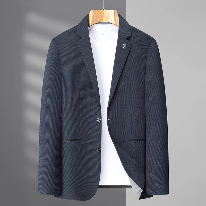 

Высококачественные, модные и повседневные мужские костюмы на весну и осень, деловые и облегающие куртки для среднего и пожилого возраста.