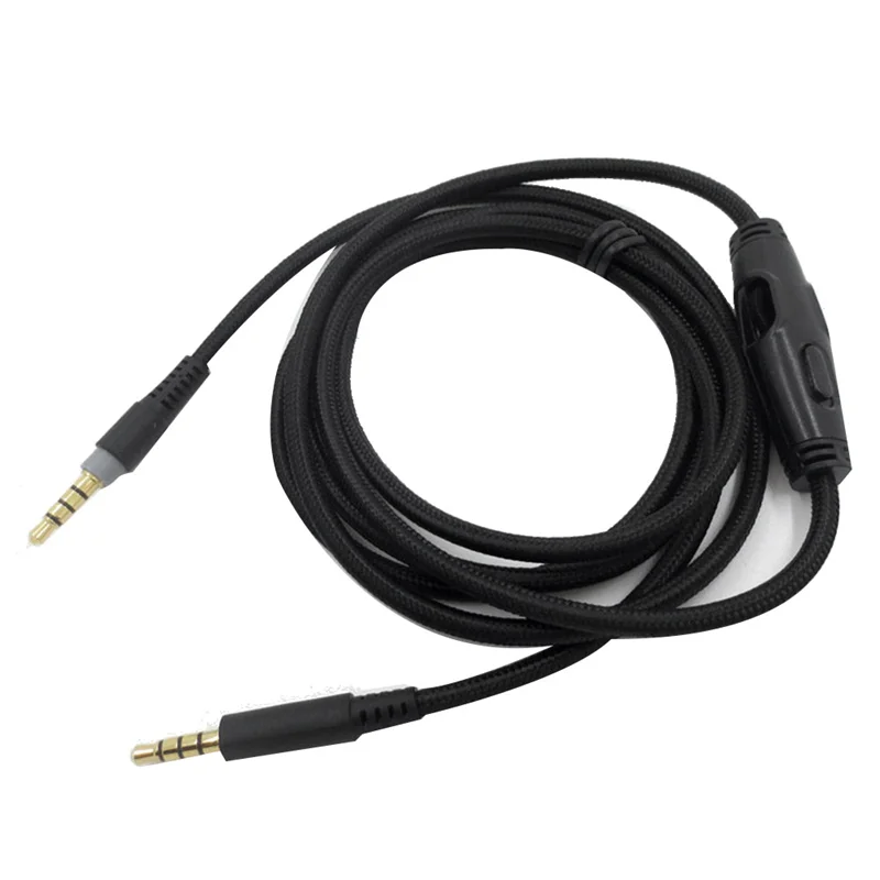 For - Cloud Alpha/- Cloud Core Flight Headphone Cable with Volume Control Sound Control Headphone Cable