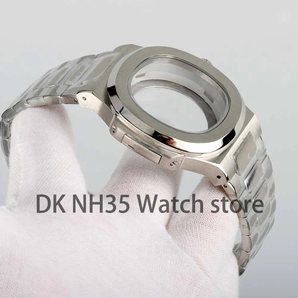 For Modified Nautilus Case NH35 NH36 NH38 Automatic Movement fit 30.5mm Dial Square Watch Case 316L Stainless steel Waterproof
