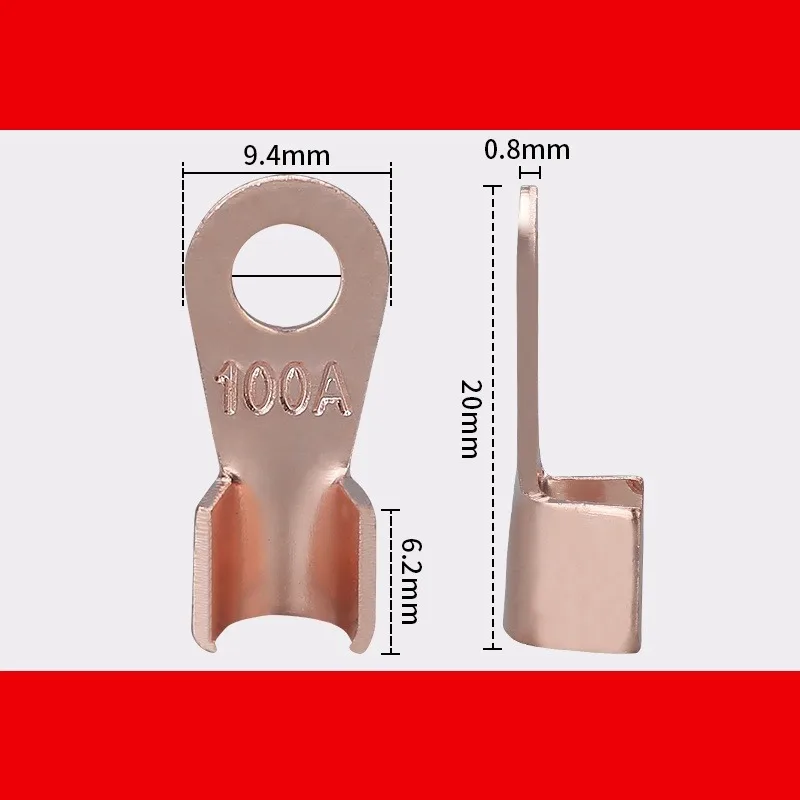 Copper Terminal OT Series Connector Wire Connector Copper Nose Ring Solar Lifepo 10 20 30 40 50 80 100 150 250 300A