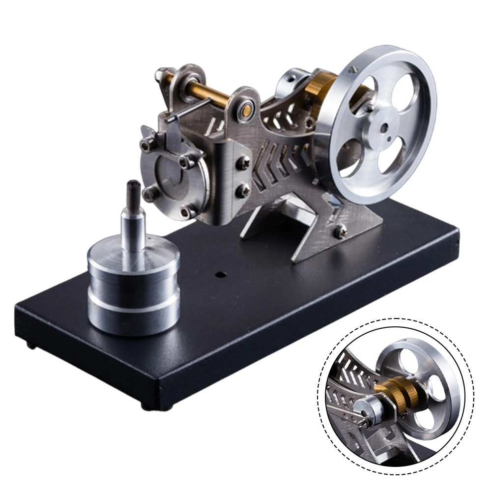 All Metal Vacuum Engine Model Kit DIY Hot Gas Turbine Steam Engine for Mechanical Education and Desk Decoration