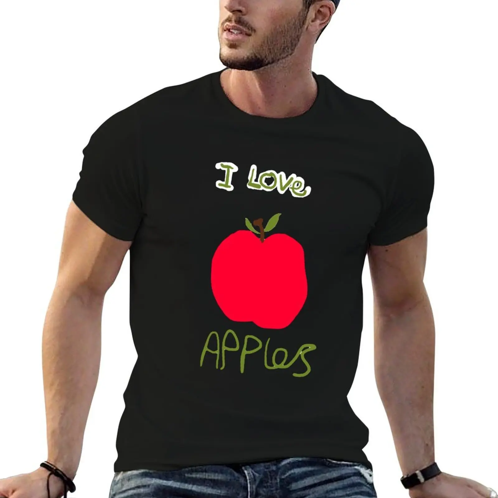 I love apples T-Shirt anime t shirts for man t shirts for man cotton man t shirt luxury T-shirt