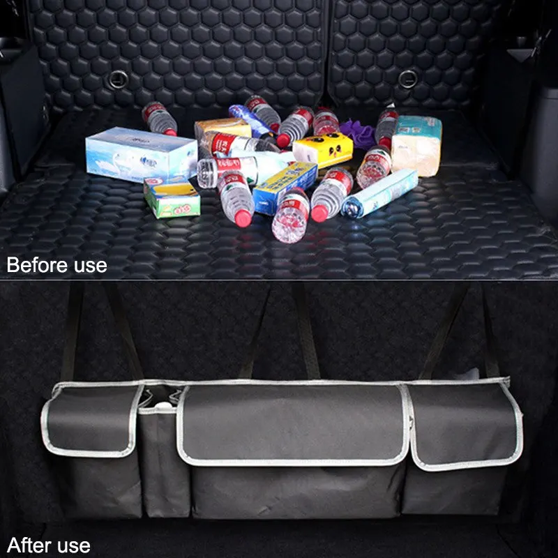 Car Trunk Organizer Backseat Storage Bag High Capacity Multi-use Oxford Car Seat Back Organizers Automobile Interior