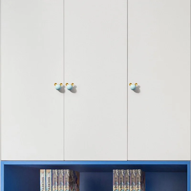 

Мультяшная красочная керамическая ручка шкафа со знаком зодиака с одним отверстием, креативный ящик для детской комнаты, милый