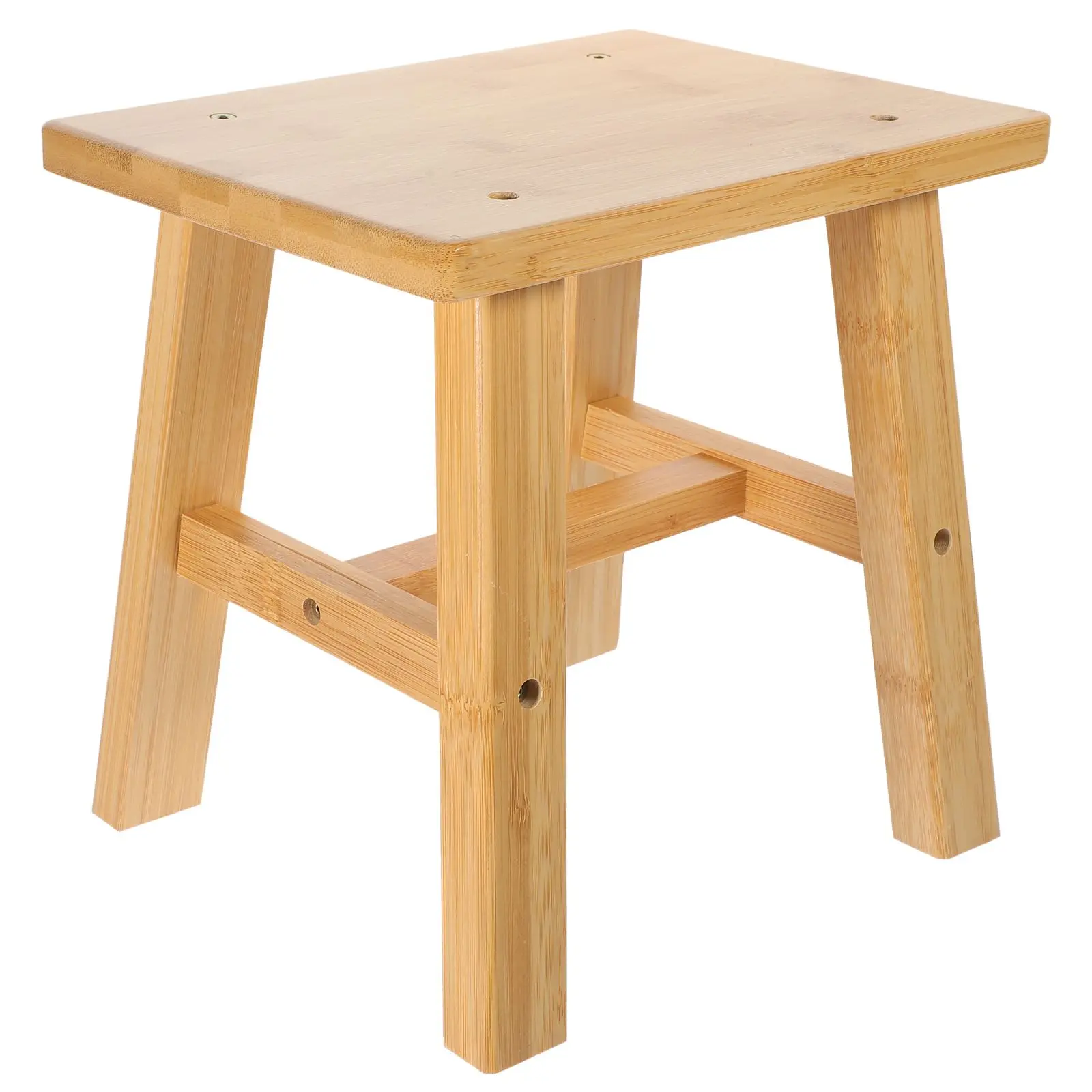 Sgabello in bambù per la casa Supporto per piante piccole Bagno interno Panca da cucina per bambini a gradino corto Scarpa con struttura stabile e leggera