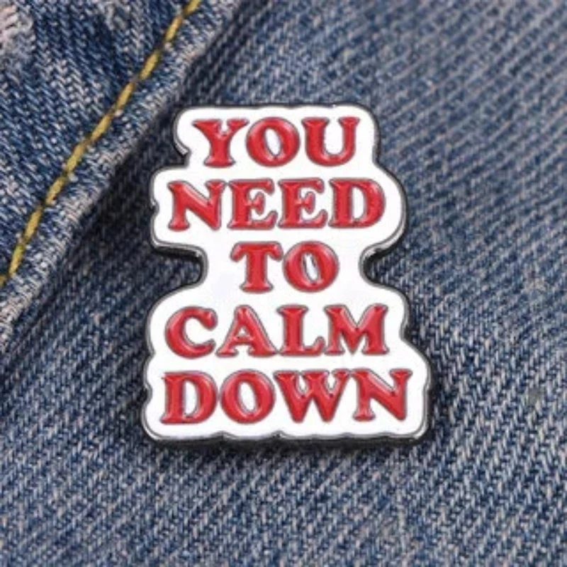 Euro-American Minimalist Cross-border English Short Phrase Series Brooch, Inspirational Quote Letter-shaped Metal Badge
