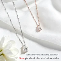 Smyoue certifié 1CT 2CT poire coupe D VVS1 Moissanite collier pour femmes 18k plaqué or bijoux 100% argent Sterling 925 pendentif 4