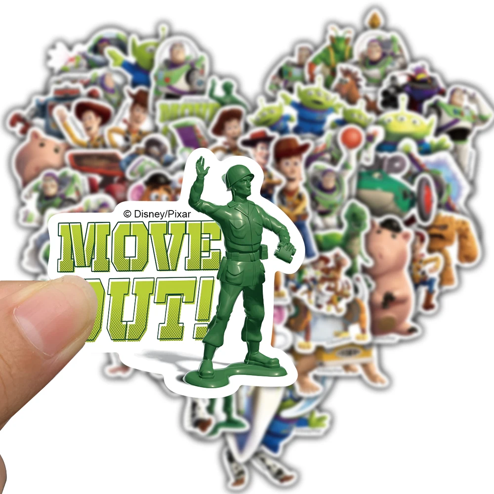 50PCS 3D Toy Story Sticker Disney Skateboard Cartoon Scrapbooking Graffiti Telefoon Auto Muur Kamer Koffie Pegatinas Bar Sticker