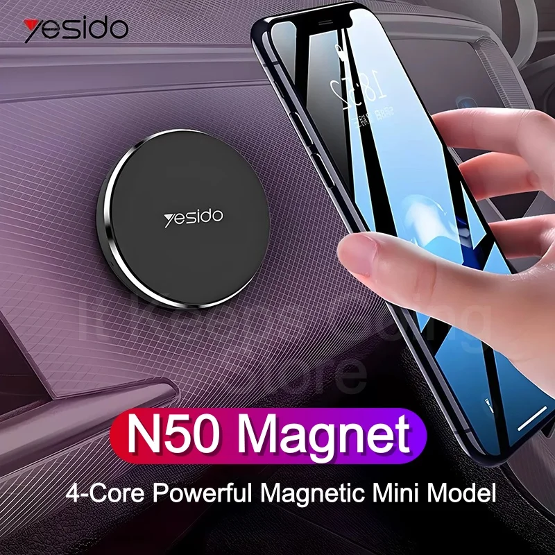 YESIDO سيارة المغناطيس الهاتف المحمول الملاحة البسيطة المدمجة المغناطيسي قوس دائري سبائك الزنك سيارة قوس 2025 جديد