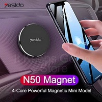 YESIDO Car Magnet Mobile Phone Navigation Mini Compact Magnetic Round Bracket Zinc Alloy Car Bracket 2025 New