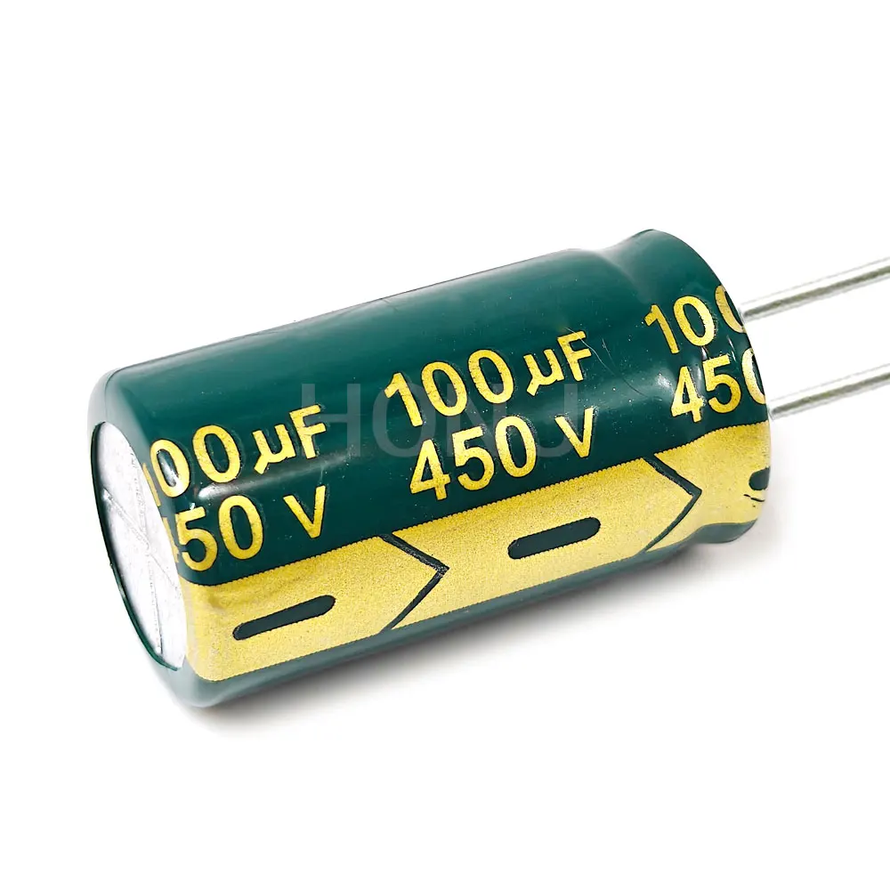 2PCS 450V100uf 18x30mm Aluminum Electrolytic Capacitor 100uf450v 450v 100uf 450V 100mf 450vdc 100MFD 450v100mf 100mf450v ±20%