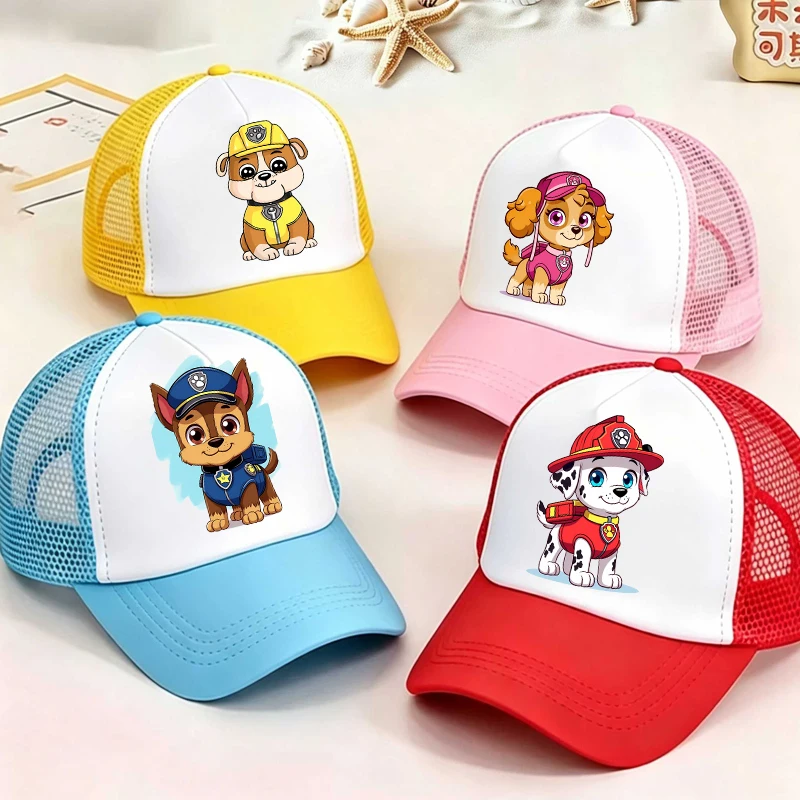 Baseballmütze für Jungen und Mädchen, Sommer, verstellbarer Sonnenhut, Anime Paw Patrols Chase Skye, niedlicher Retro-Sonnenhut, Kopfbedeckung für Erwachsene, Geschenk
