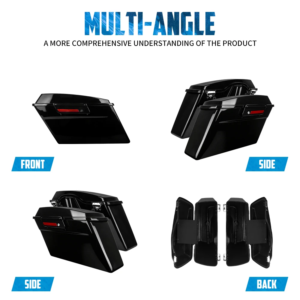 Motorcycle Saddlebag Hard Saddle Bags For Harley Touring 1994-2013 Road King Street Road Electra Glide Ultra Classic Luggage Box view 3