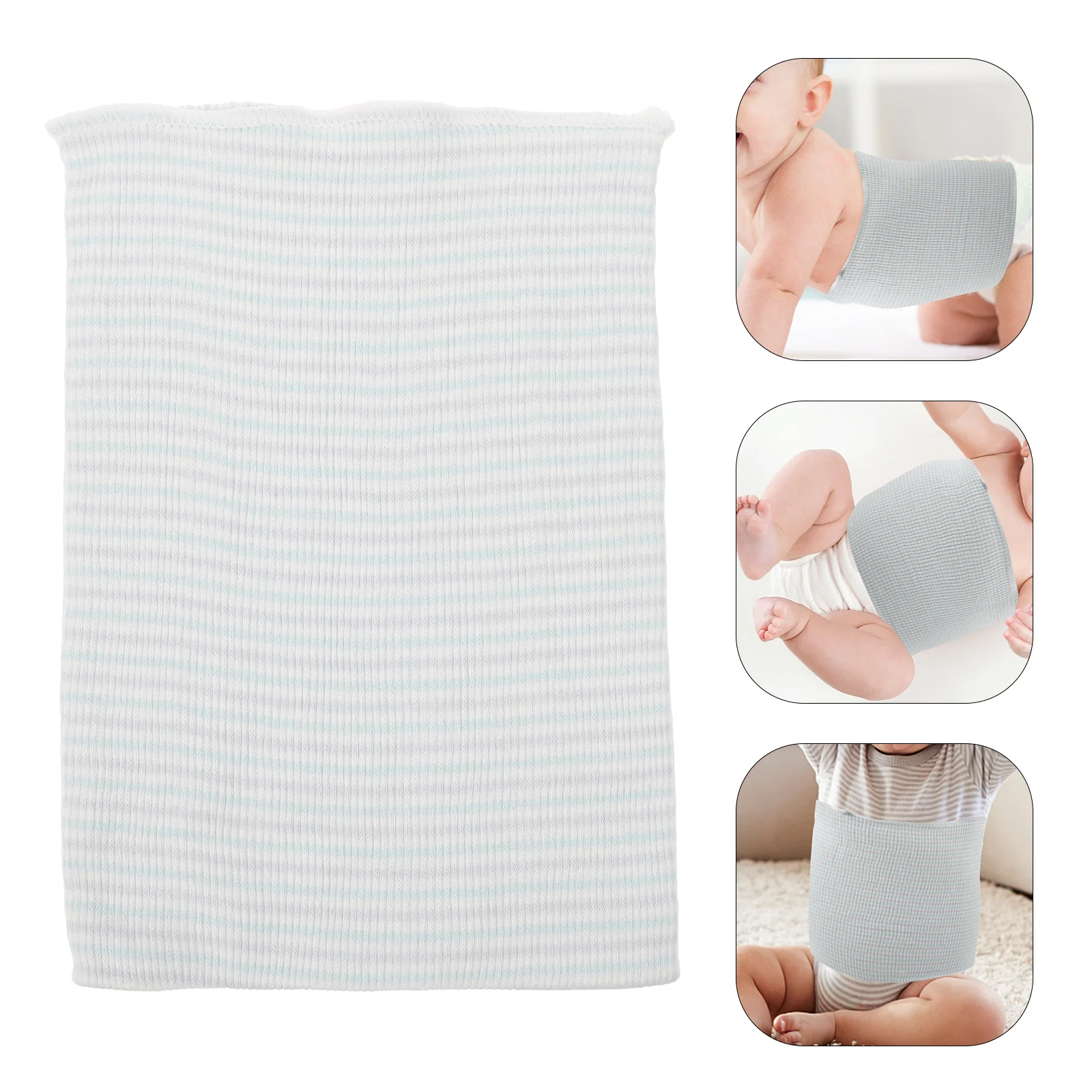 

Baby Striped Belly Band Newborn Cotton Abdomen Band Keep Warm Soft Infant Umbilical Cord Protection Belly Cover