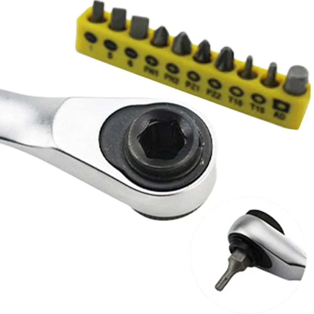 

60 Tooth Ratchet Double Headed Home Improvement Bias Design Chrome Vanadium Steel Ergonomic Design Narrow Spaces