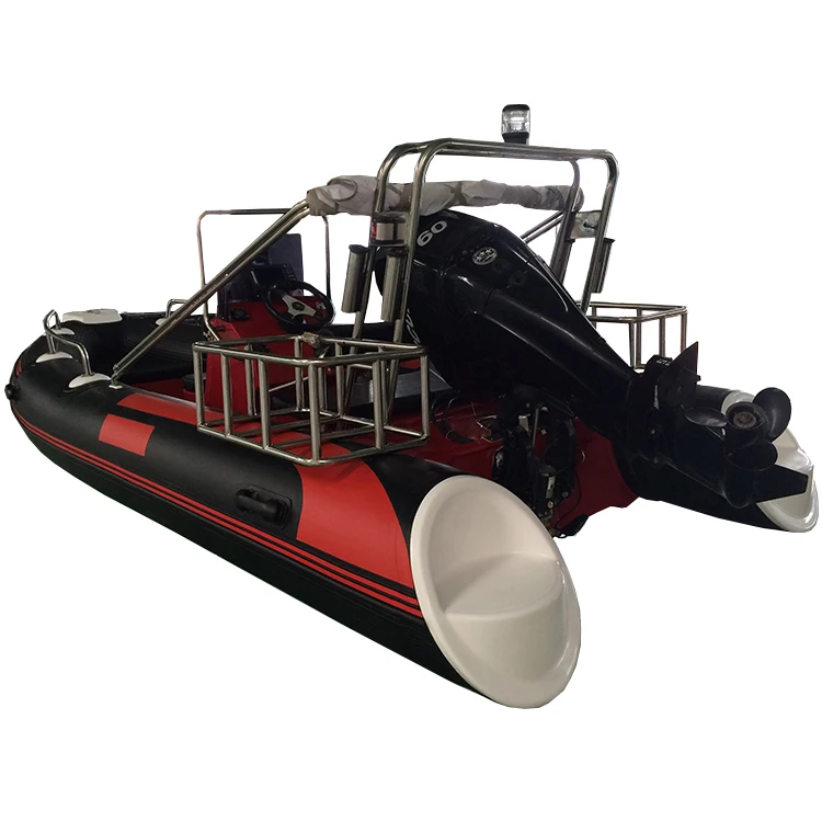 Zhenbo 16FT Deep V Bottom RIB Boat Rigid Inflatable PVC/Hypalon Fishing Boat With CE Certification