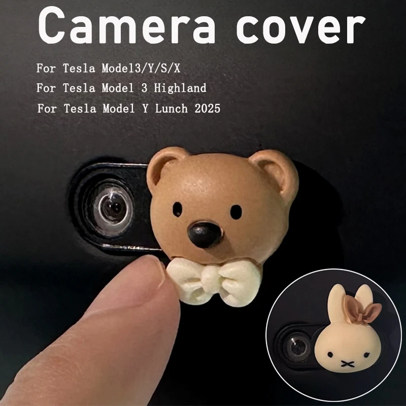 

For Tesla Model Y Juniper 2025 Cute Car Interior Camera Cover Ultra-thin Anti Peeping Protection Accessories for Model3 Highland