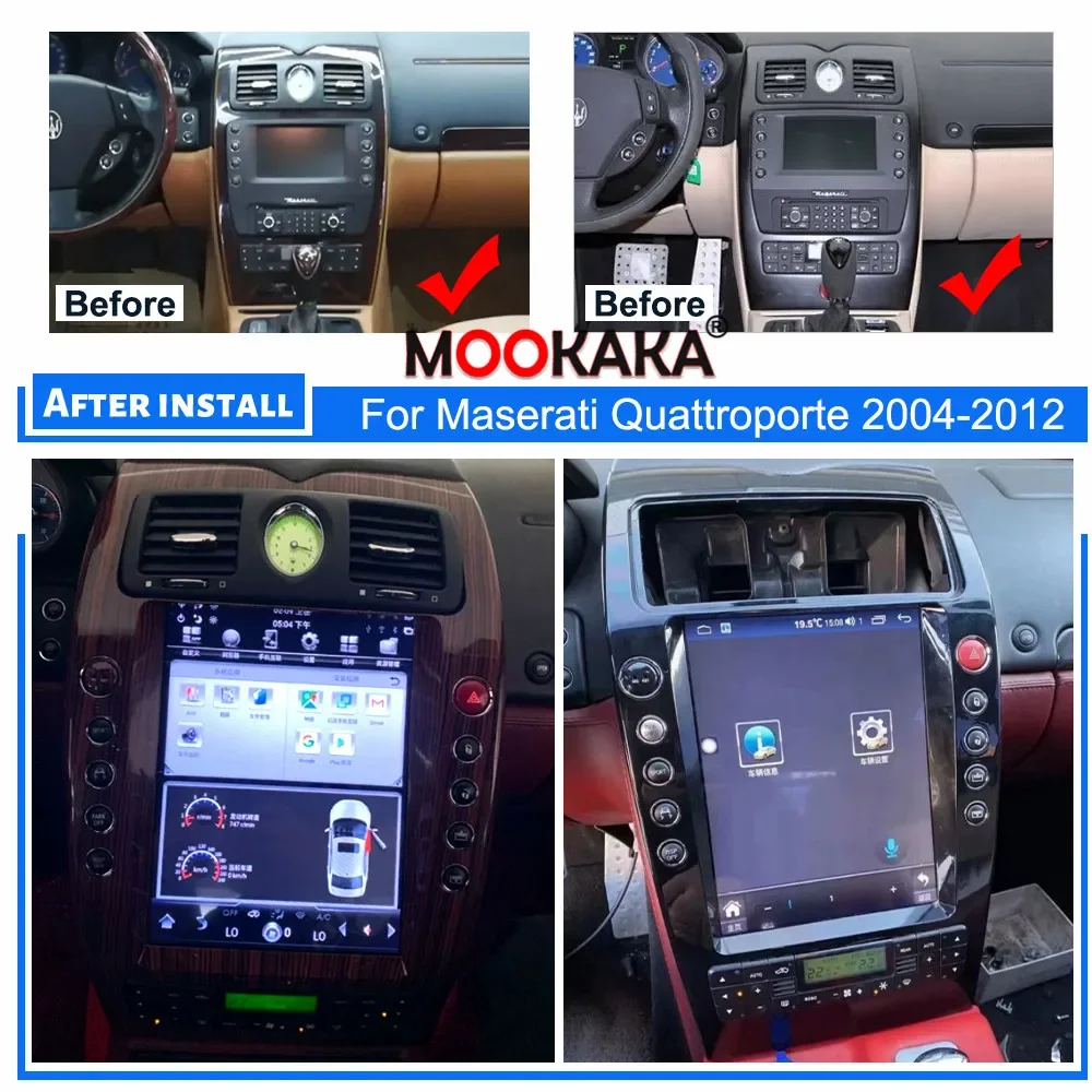 Android 13 Car Radio for Maserati Quattroporte 2004-2012 8GB+256GB GPS Navigation DSP Multimedia Stereo Head Unit